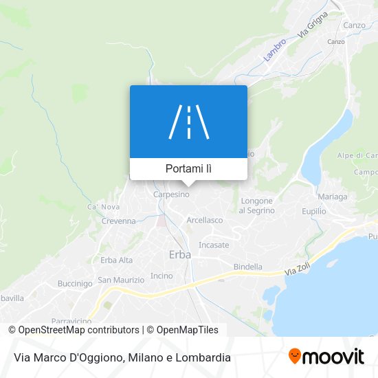 Mappa Via Marco D'Oggiono