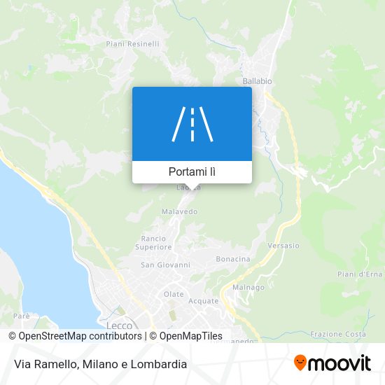 Mappa Via Ramello