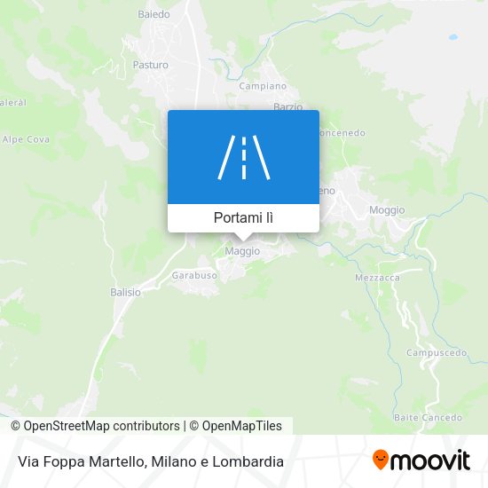 Mappa Via Foppa Martello