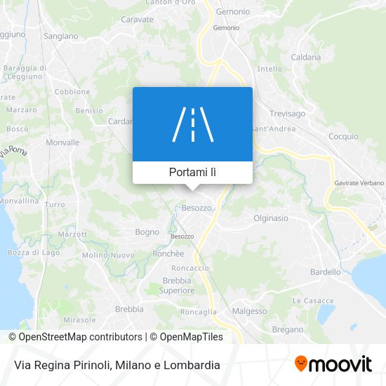 Mappa Via Regina Pirinoli
