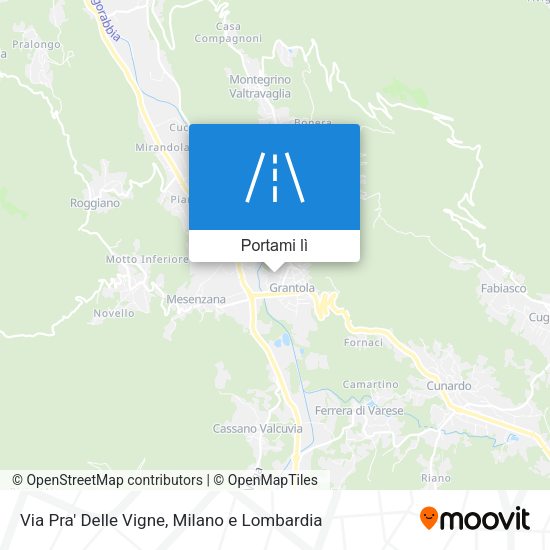 Mappa Via Pra' Delle Vigne
