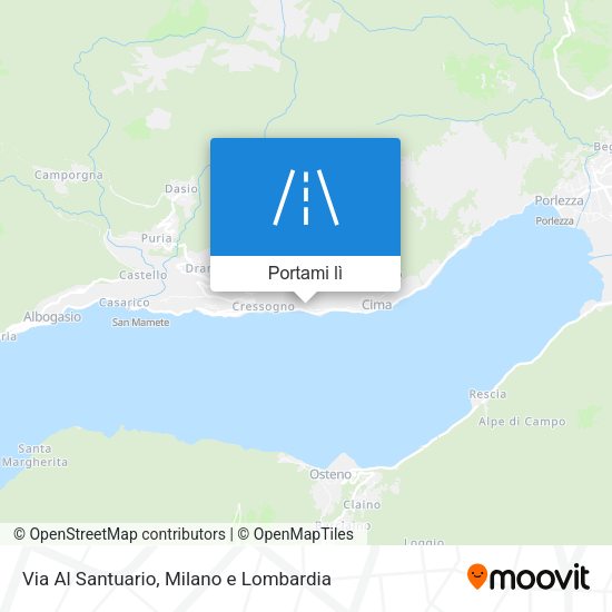 Mappa Via Al Santuario