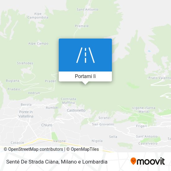 Mappa Senté De Strada Ciàna