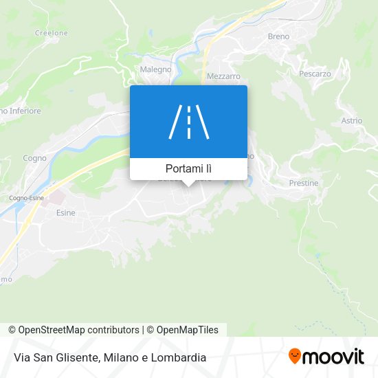Mappa Via San Glisente