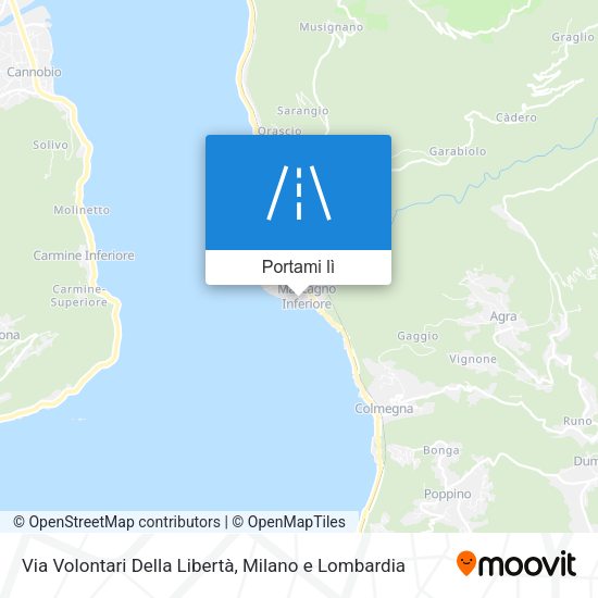 Mappa Via Volontari Della Libertà