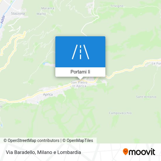Mappa Via Baradello