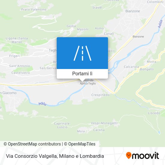 Mappa Via Consorzio Valgella
