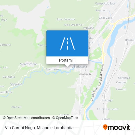 Mappa Via Campi Noga