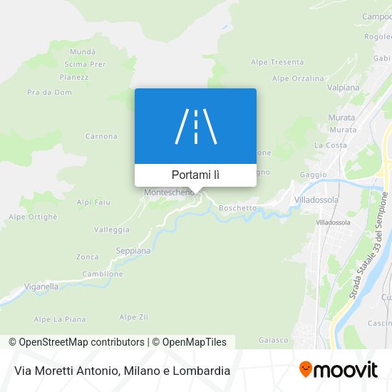 Mappa Via Moretti Antonio