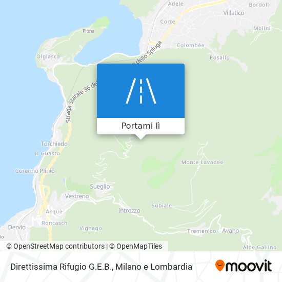 Mappa Direttissima Rifugio G.E.B.