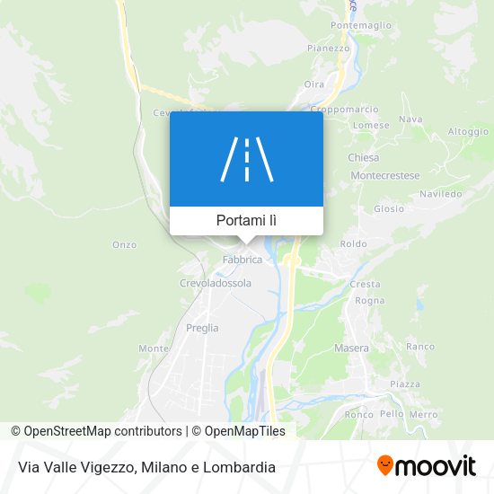 Mappa Via Valle Vigezzo