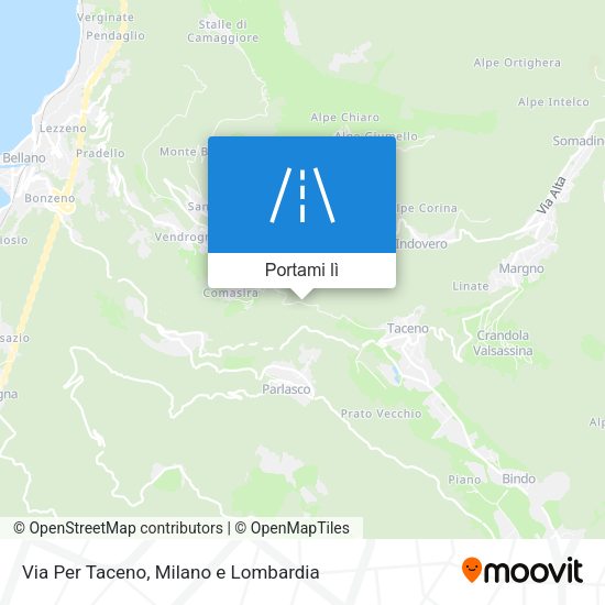 Mappa Via Per Taceno