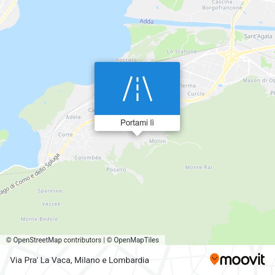 Mappa Via Pra' La Vaca