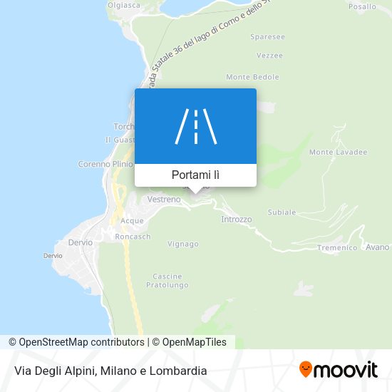 Mappa Via Degli Alpini