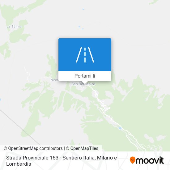 Mappa Strada Provinciale 153 - Sentiero Italia