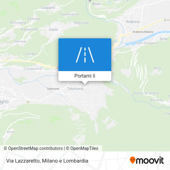 Mappa Via Lazzaretto