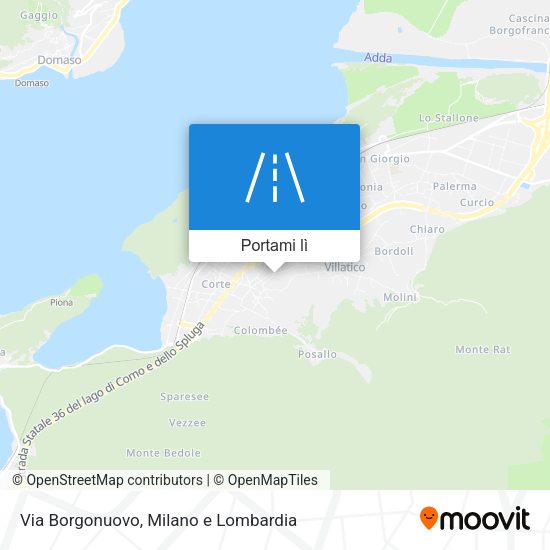 Mappa Via Borgonuovo