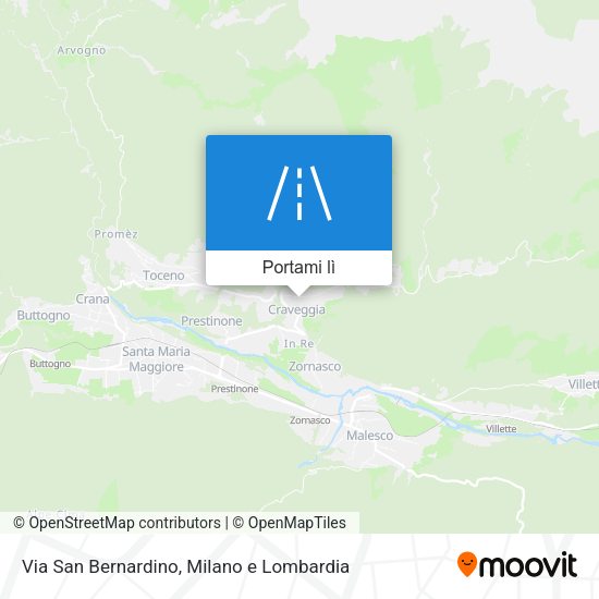 Mappa Via San Bernardino