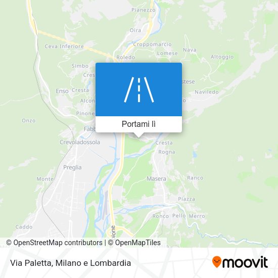 Mappa Via Paletta