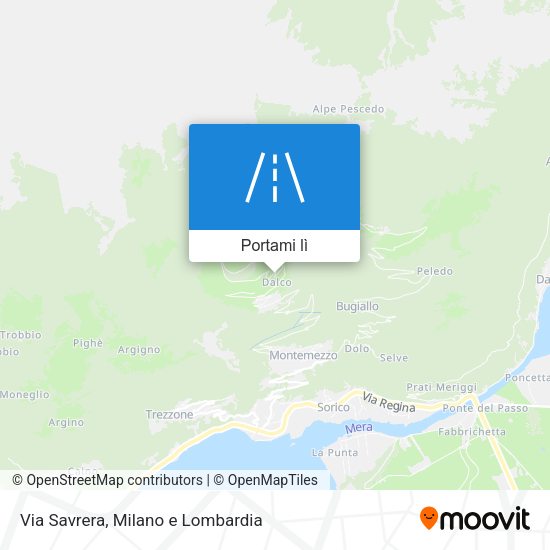 Mappa Via Savrera