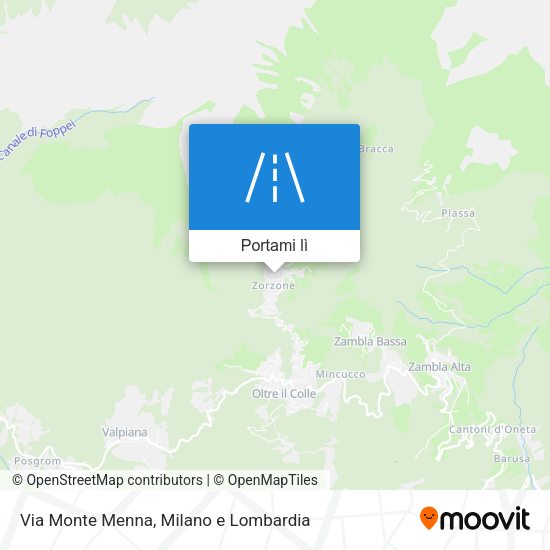 Mappa Via Monte Menna