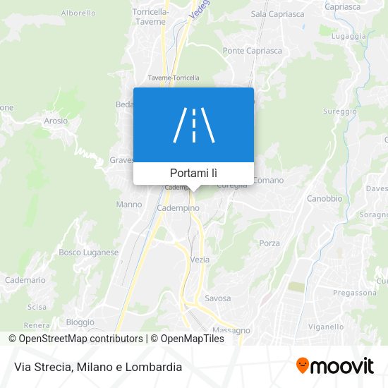 Mappa Via Strecia