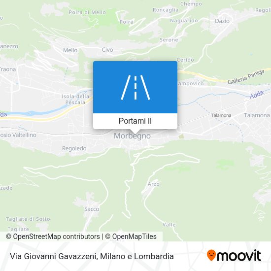 Mappa Via Giovanni Gavazzeni