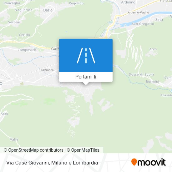 Mappa Via Case Giovanni