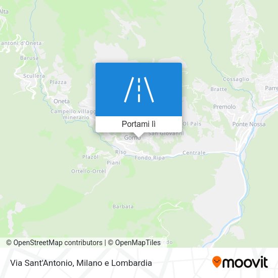 Mappa Via Sant'Antonio
