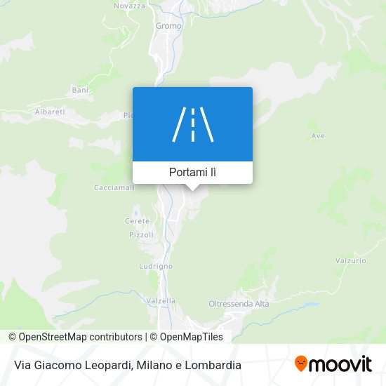 Mappa Via Giacomo Leopardi
