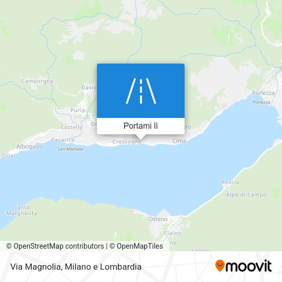 Mappa Via Magnolia