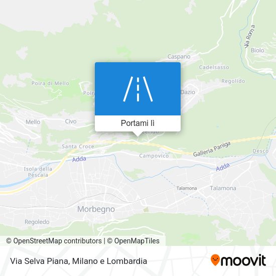 Mappa Via Selva Piana