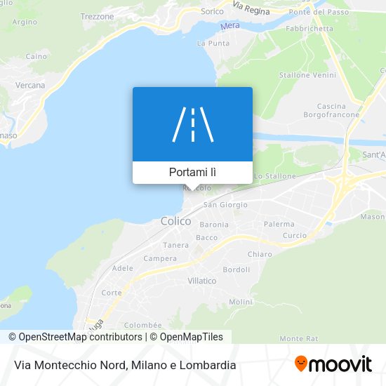 Mappa Via Montecchio Nord