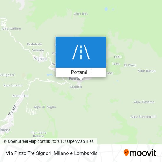 Mappa Via Pizzo Tre Signori