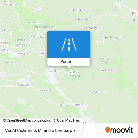 Mappa Via Al Ciclamino