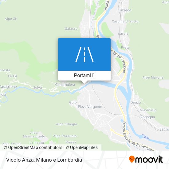 Mappa Vicolo Anza