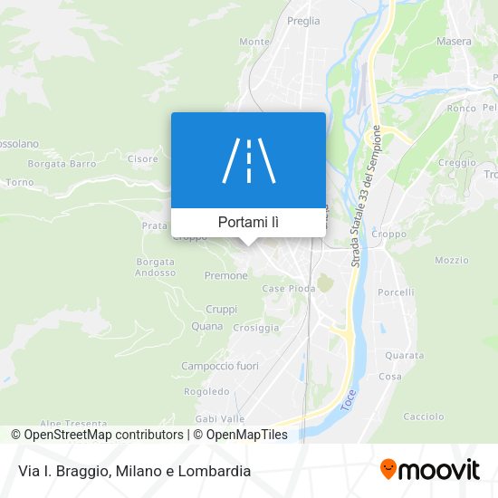 Mappa Via I. Braggio