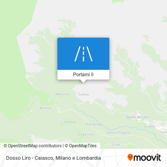 Mappa Dosso Liro - Caiasco