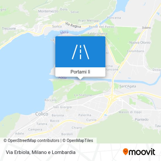 Mappa Via Erbiola