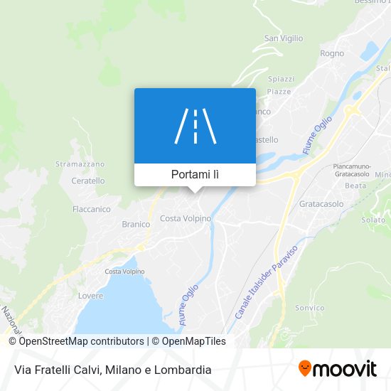 Mappa Via Fratelli Calvi