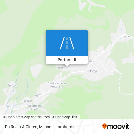 Mappa Da Rusio A Cluren