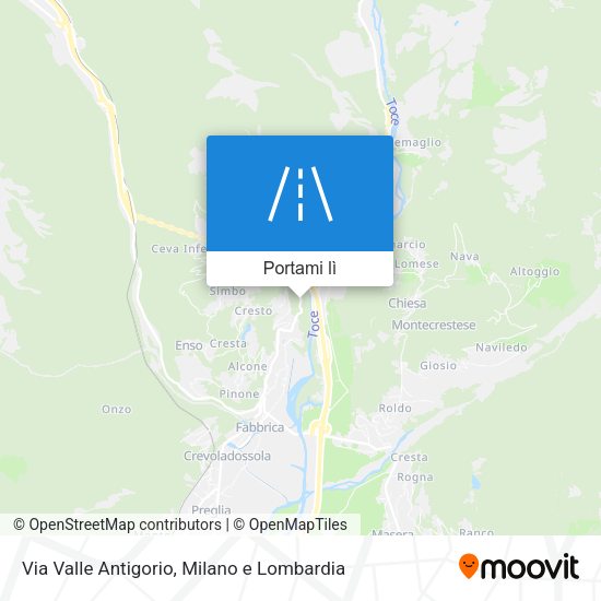 Mappa Via Valle Antigorio