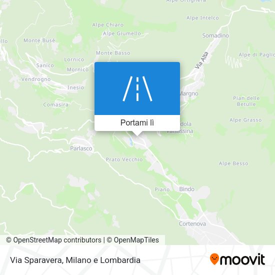 Mappa Via Sparavera