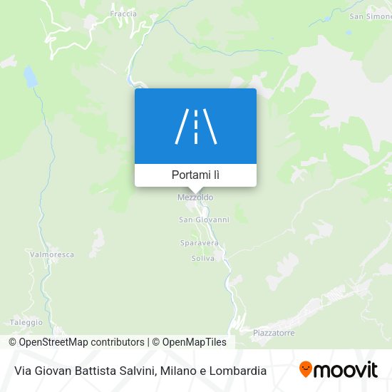 Mappa Via Giovan Battista Salvini