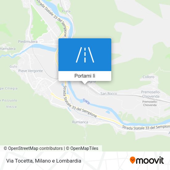 Mappa Via Tocetta