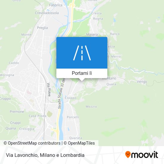 Mappa Via Lavonchio