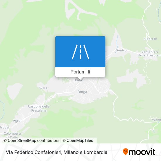 Mappa Via Federico Confalonieri
