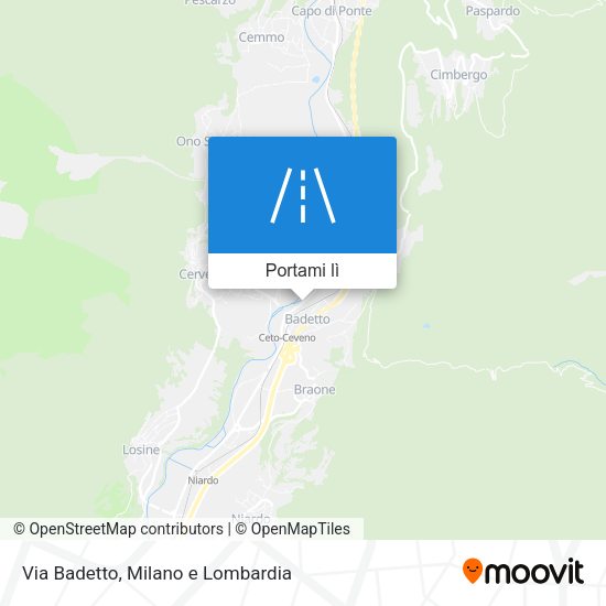 Mappa Via Badetto