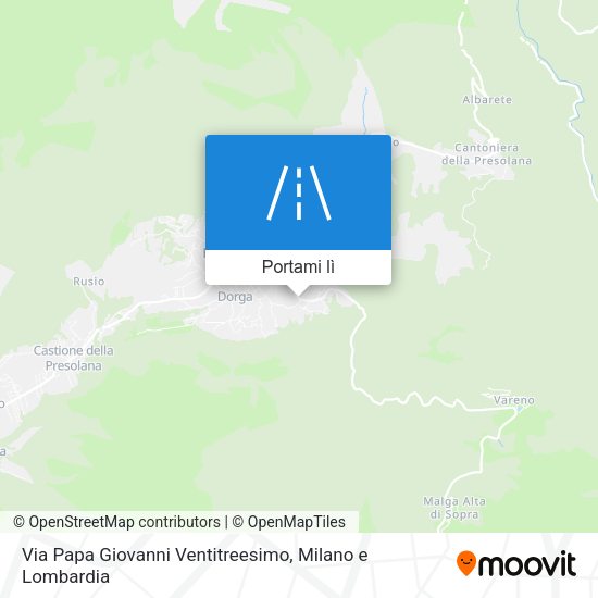 Mappa Via Papa Giovanni Ventitreesimo