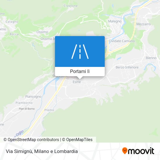 Mappa Via Simignù